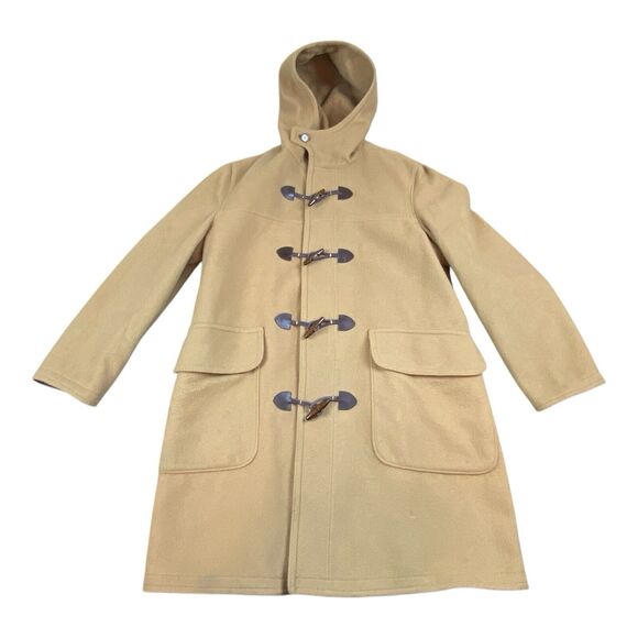 Vintage London Fog Women's Wool Blend Pea Coat Size 42 XL Brown Toggle Button - Picture 1 of 15